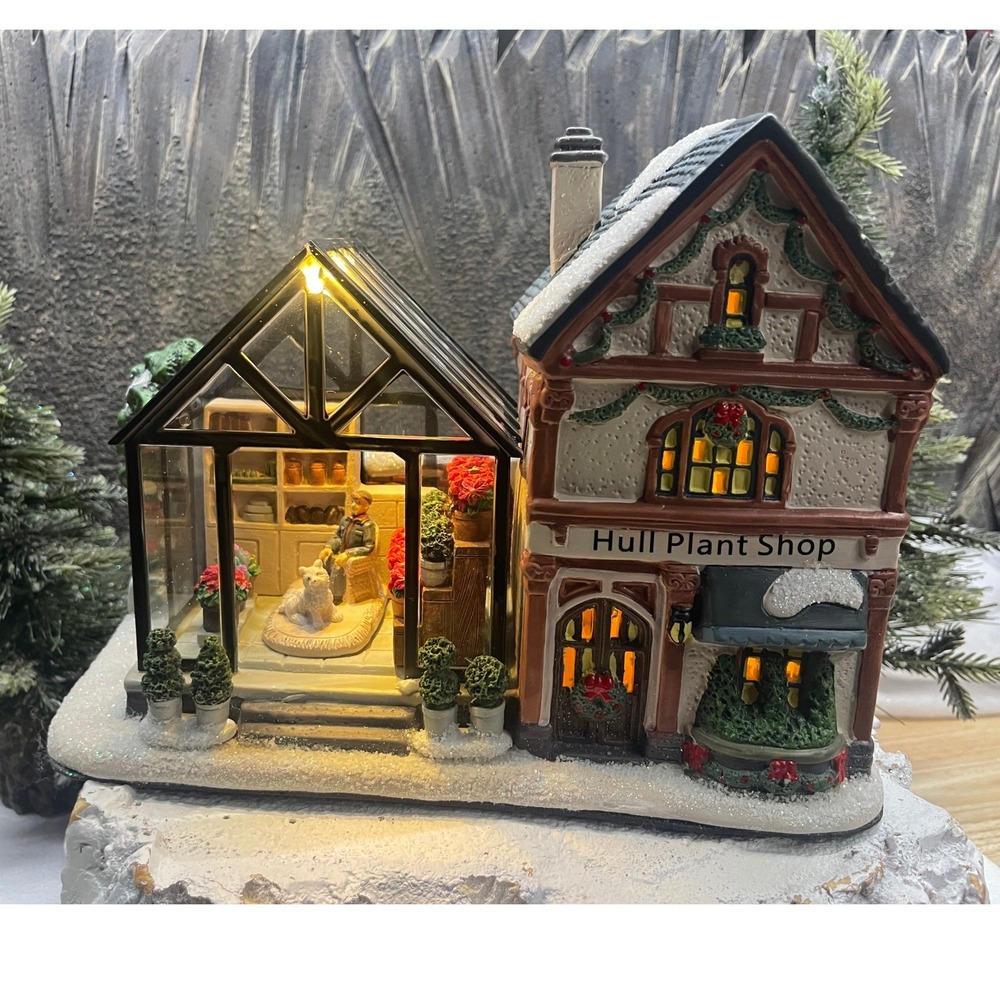 Carole Towne HULL PLANT SHOP LED Lighted Christmas Village 20th Anniversary 2022